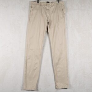 J Crew Chino Pants 484 Slim Stretch Men 32x34 Beige Elastane 99% Cotton